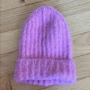 Anthropologie Pink Knit Beanie